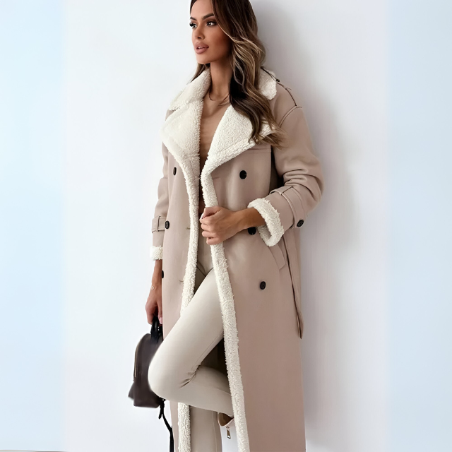 Julie™ | Long Coat with Teddy Collar 11