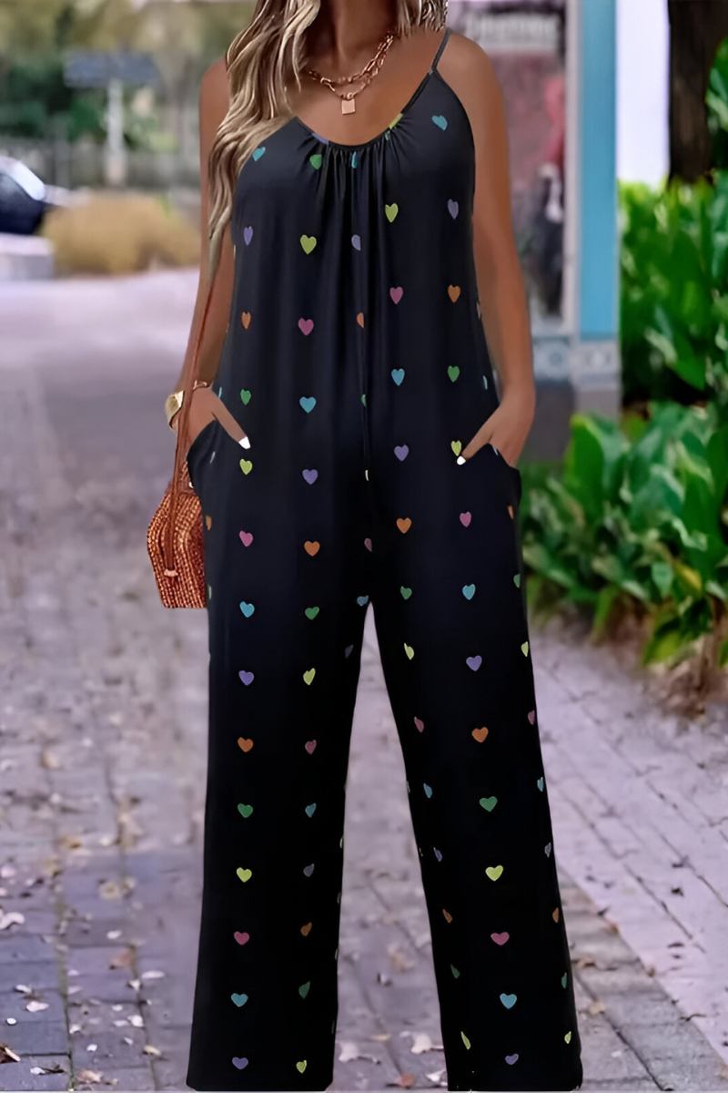 Niva™ | Stylish Shimmer Wide-Leg Jumpsuit