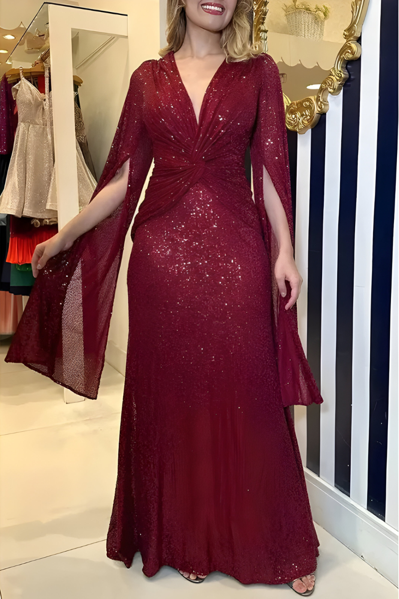 Mira™ | Stylish Shimmer Maxi Dress
