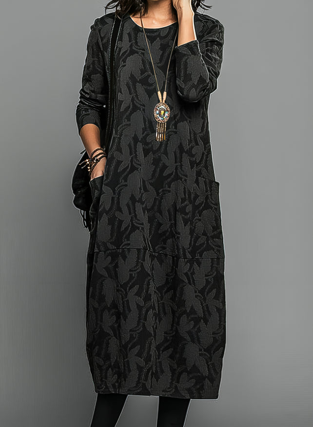 Rena™ | Comfortable Patterned Midi Dress