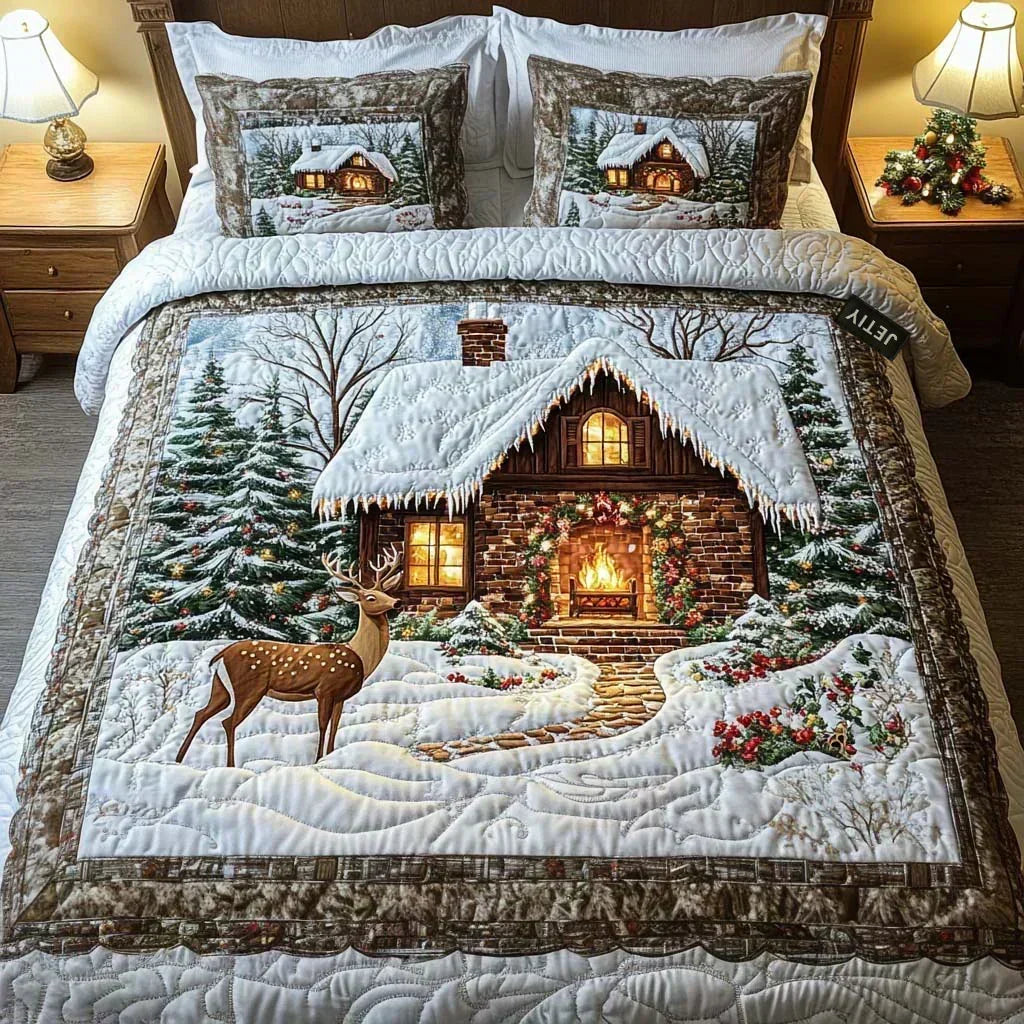 3-Piece Matelassé Bed Set – Cozy Chalet
