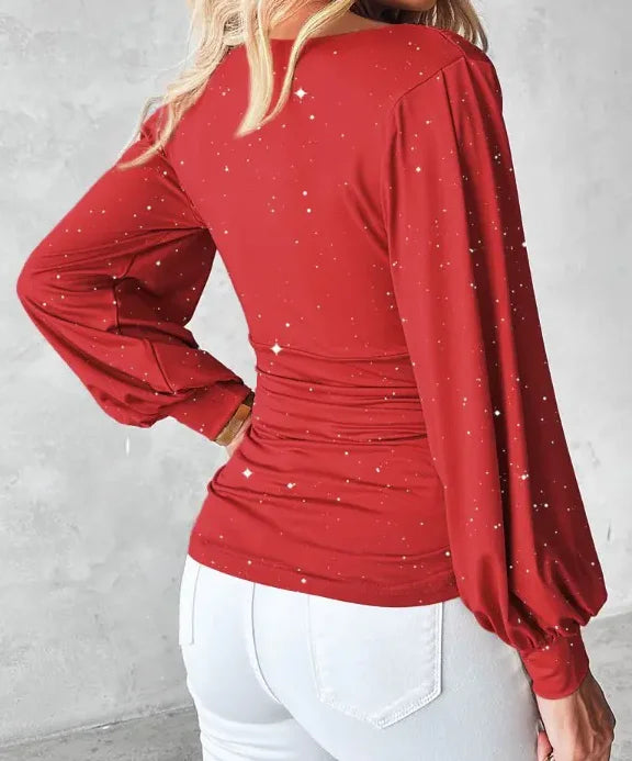 Mavi™ | Stylish Draped Sequin Top