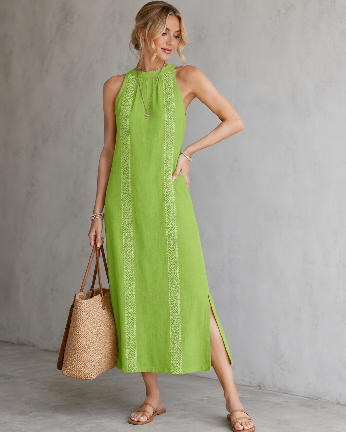 Mathilde™ | Elegant Sleeveless Tummy-Flattering Midi Dress