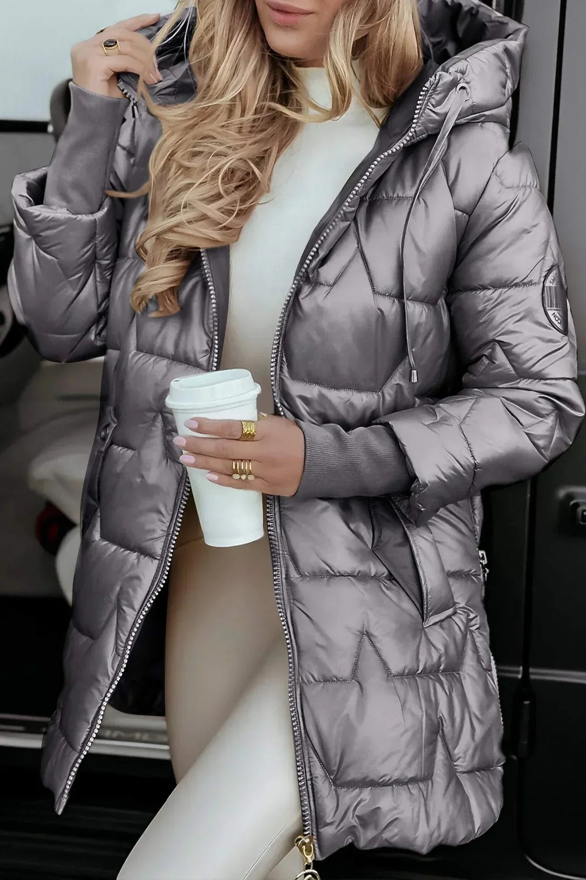 Astrid | Elegant Lined Winter Coat with Hood