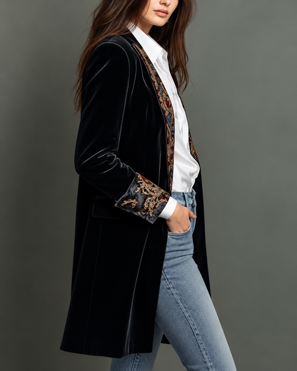 Lynne™ | Elegant Blazer with Baroque Print