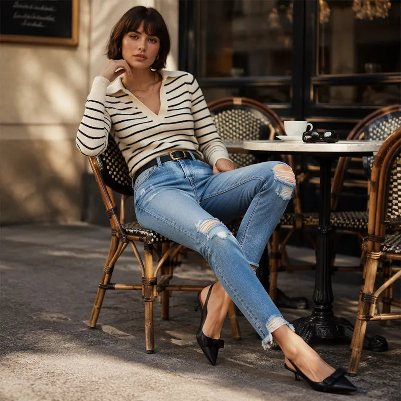 Karen™ | Trendy Ripped Jeans