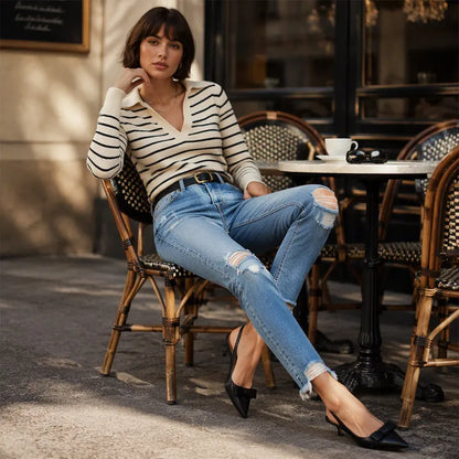 Karen™ | Trendy Ripped Jeans