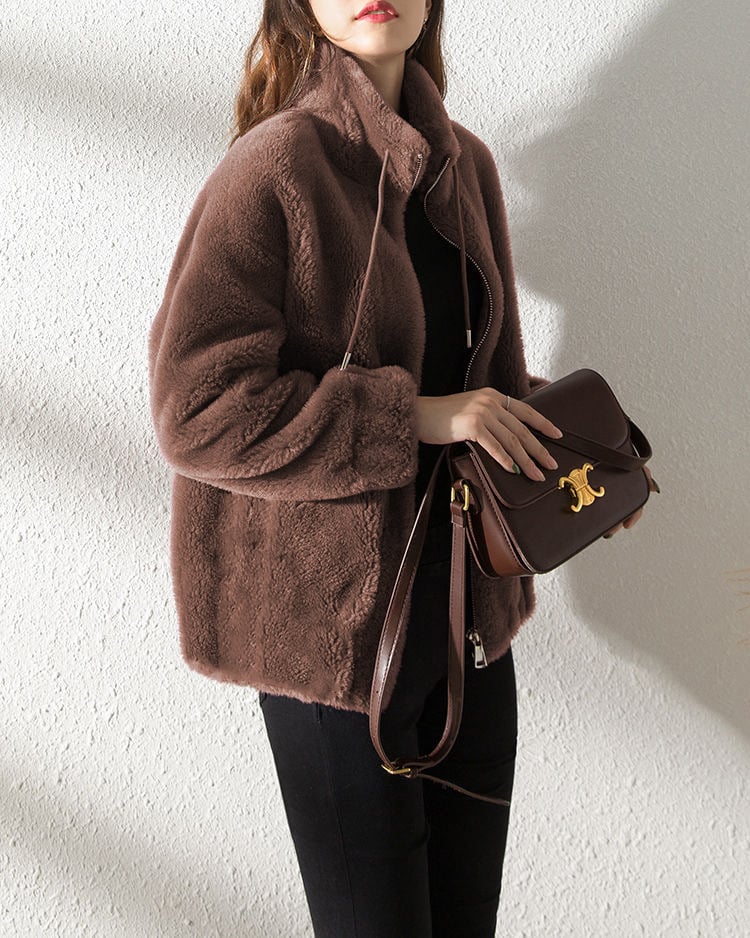Tracey™ | Soft Teddy Jacket with Stand Collar 11