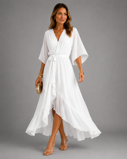 Isabelle™ | Tummy-Flattering Chiffon Maxi Dress