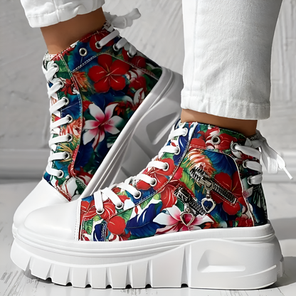 Elin™ | Orthopaedic High-Top Denim Trainers