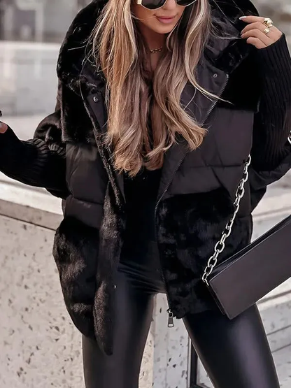 Lina | Oversized Teddy Puffer Jacket