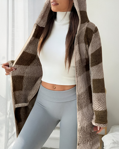Zari™ | Modern Warm Hooded Coat