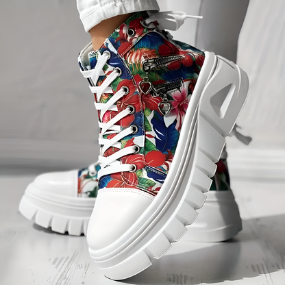 Elin™ | Orthopaedic High-Top Denim Trainers