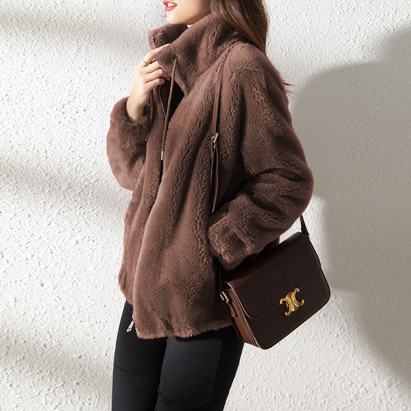 Tracey™ | Soft Teddy Jacket with Stand Collar 6
