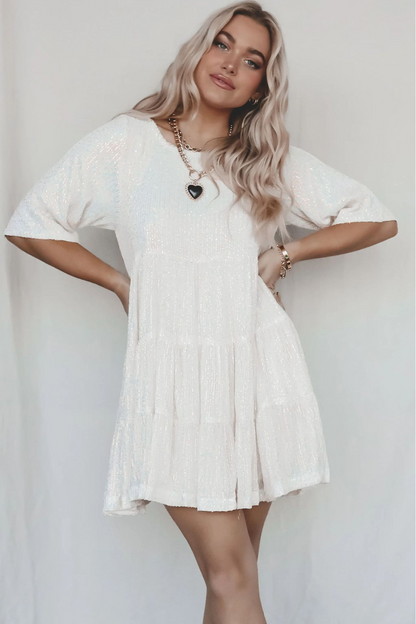 Lilia™ | Elegant Flowing Sequin Party Dress
