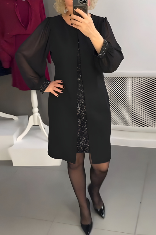 Mara™ | Stylish Sheer Sleeve Dress