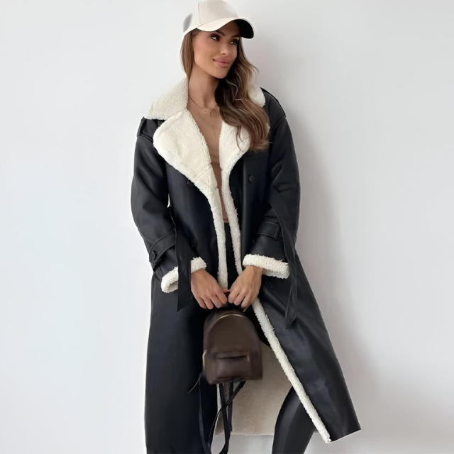 Julie™ | Long Coat with Teddy Collar