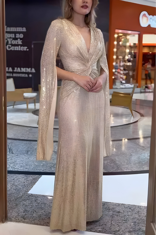 Mira™ | Stylish Shimmer Maxi Dress