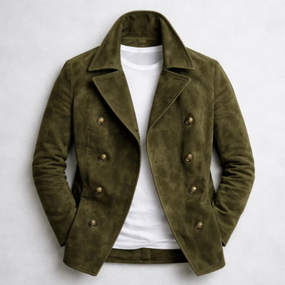 David™ | Suede Double-Breasted Jacket 2