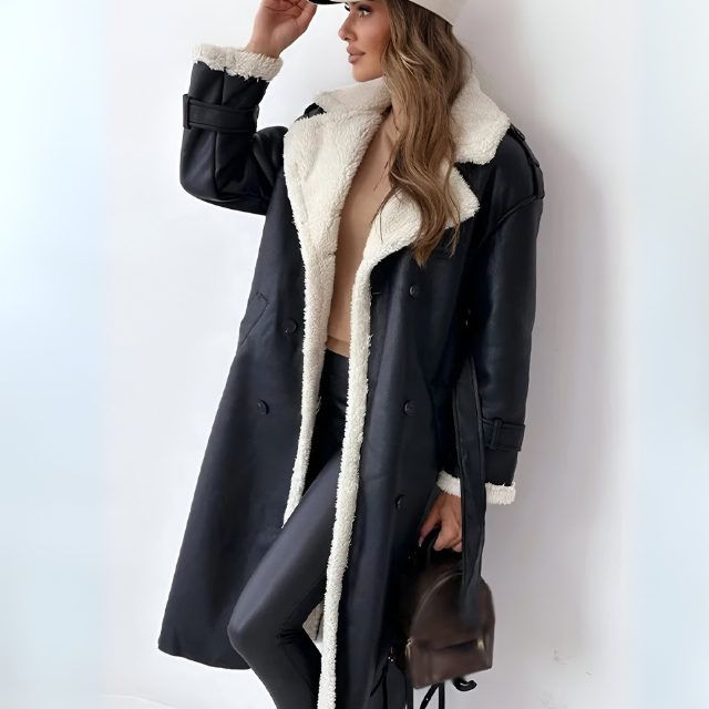 Julie™ | Long Coat with Teddy Collar 2