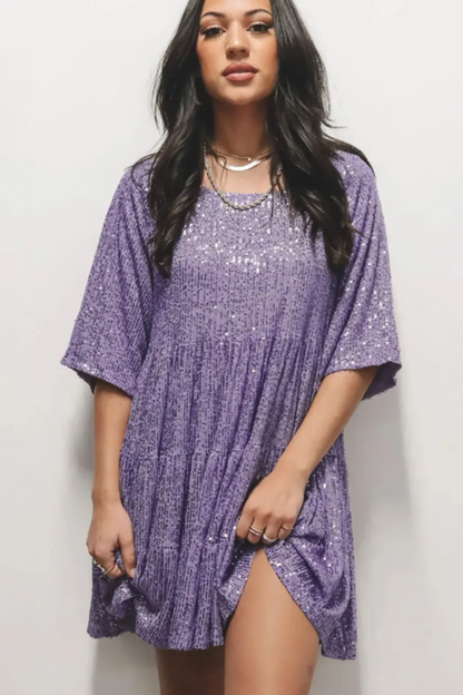 Lilia™ | Elegant Flowing Sequin Party Dress