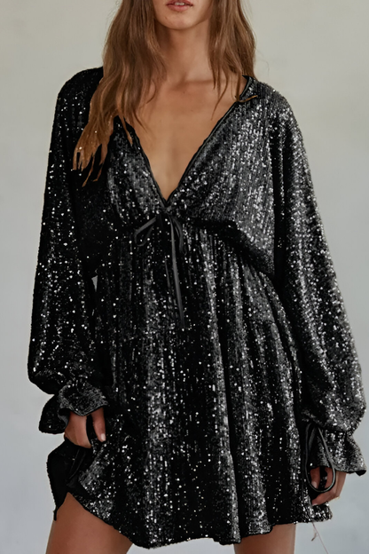 Livya™ | Elegant Pleated Sequin Dress