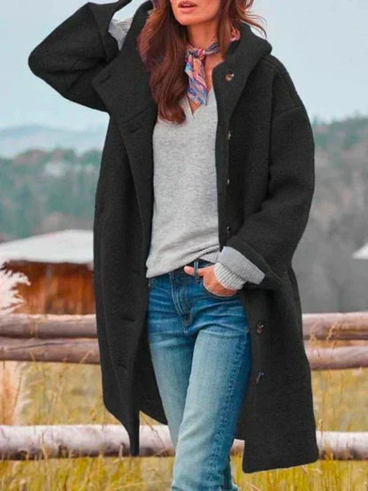 Julie™ | Long Wool Winter Coat with Hood 3