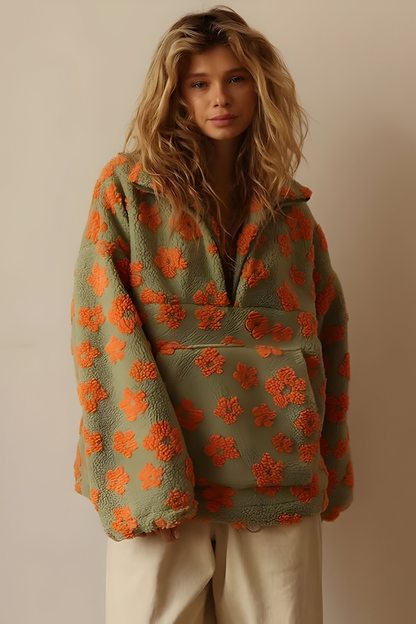 Nami™ | Comfortable Fleece Sweatshirt with Floral Print