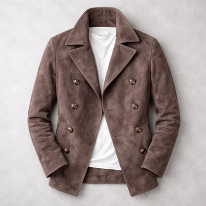 David™ | Suede Double-Breasted Jacket 3