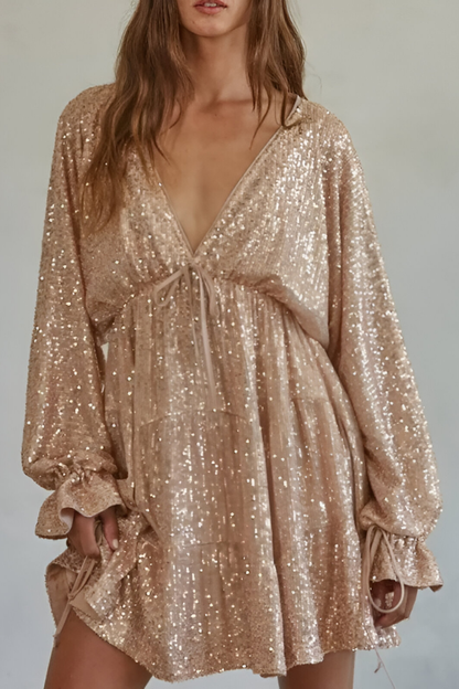 Livya™ | Elegant Pleated Sequin Dress