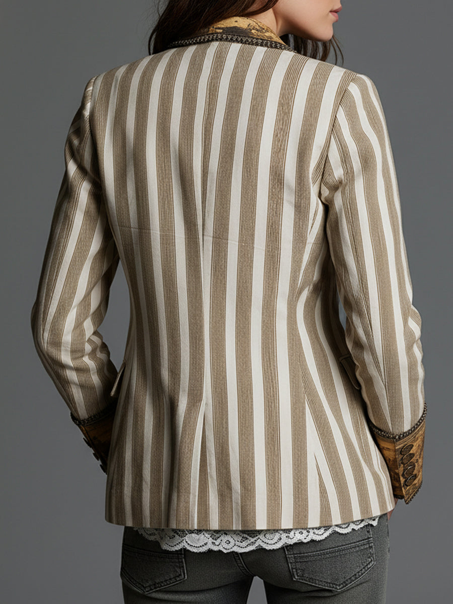 Christine™ | Bohemian Blazer with Stripes