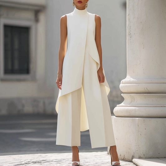 Élodie™ | Elegant Tummy-Flattering Sleeveless Two-Piece Set