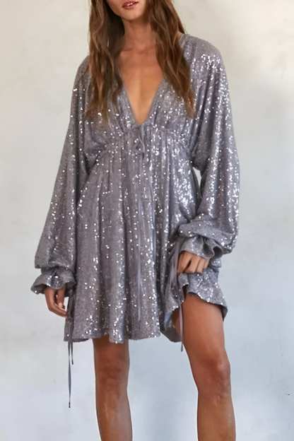 Livya™ | Elegant Pleated Sequin Dress