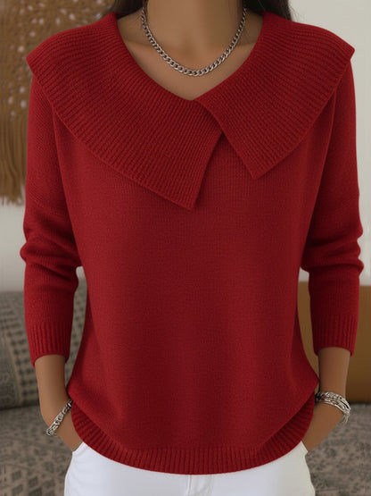 Julie™ | Warm Knitted Jumper with Wide Collar 2
