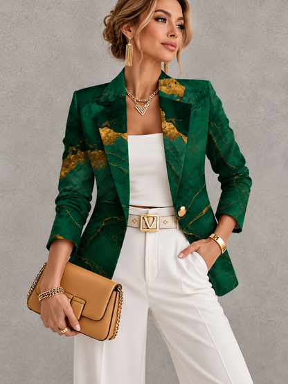 Susan™ | Elegant Blazer with Abstract Print