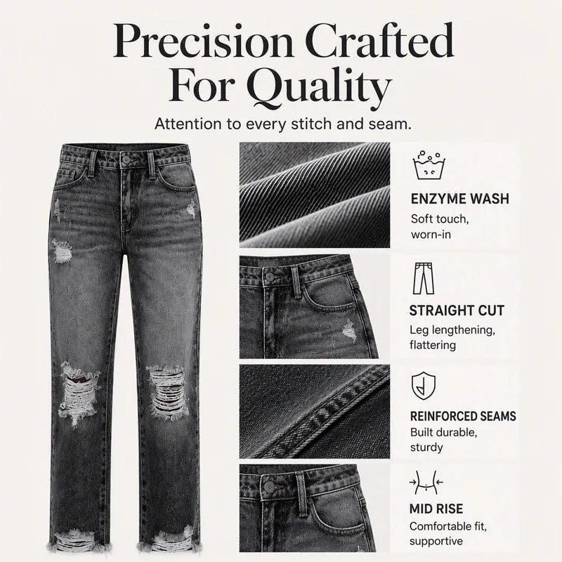 Karen™ | Trendy Ripped Jeans