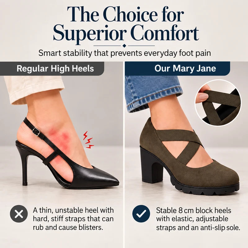 Julie™ | Orthopaedic Platform Heels with Cross Straps