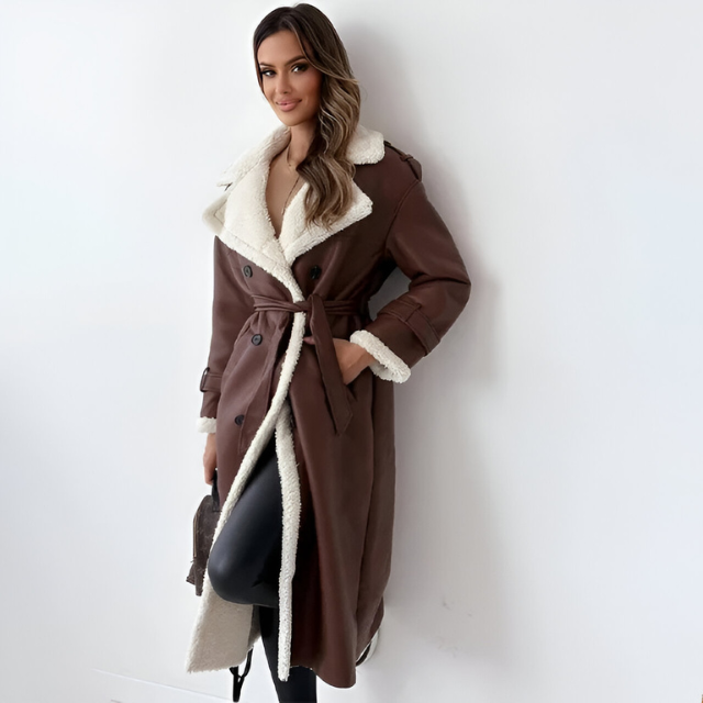 Julie™ | Long Coat with Teddy Collar 5