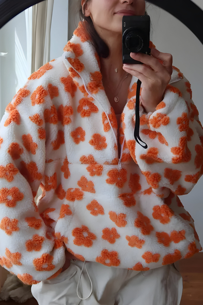 Nami™ | Comfortable Fleece Sweatshirt with Floral Print