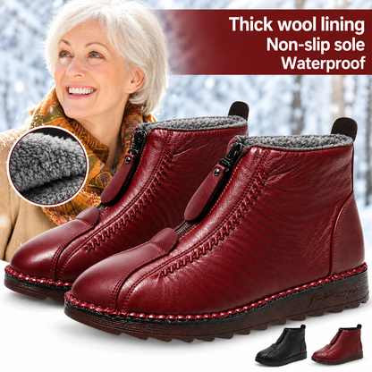 Lynne™ | Orthopaedic Leather Ankle Boots with Zip