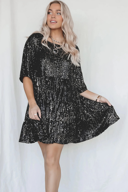 Lilia™ | Elegant Flowing Sequin Party Dress