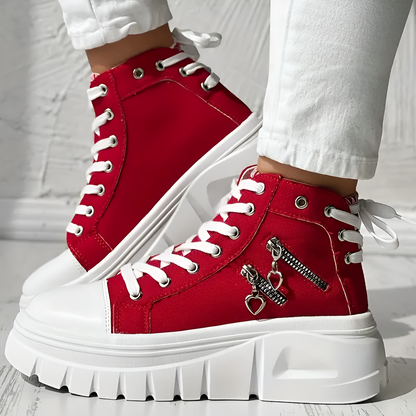 Elin™ | Orthopaedic High-Top Denim Trainers