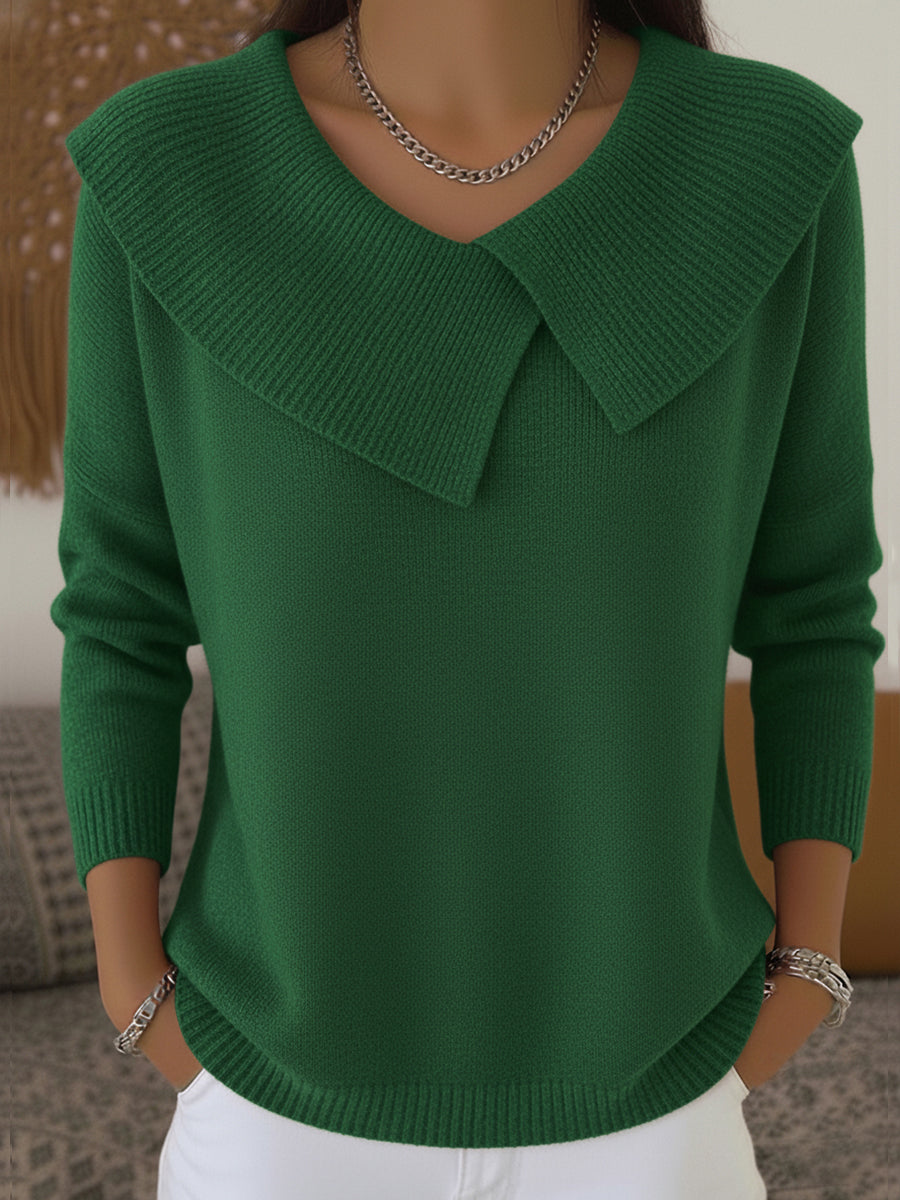 Julie™ | Warm Knitted Jumper with Wide Collar