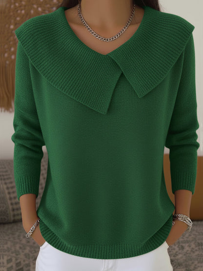 Julie™ | Warm Knitted Jumper with Wide Collar