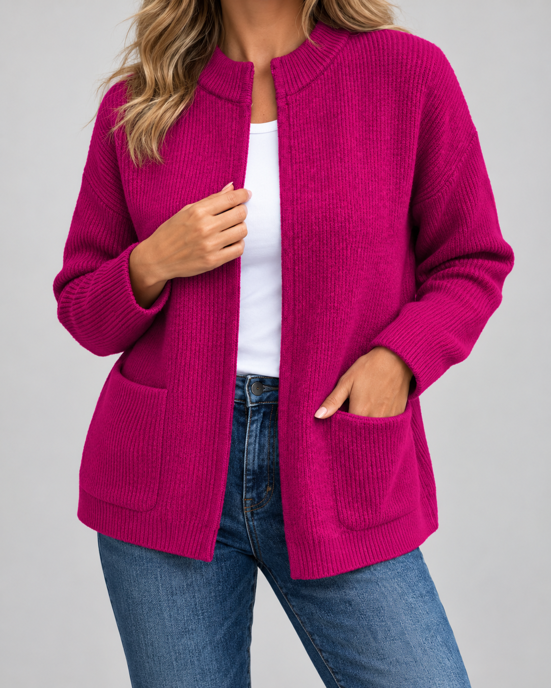 Jacqueline™ | Warm Knitted Gilet with Pockets