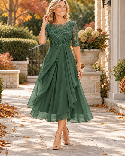Tracey™ | Tummy-Control Lace Midi Dress