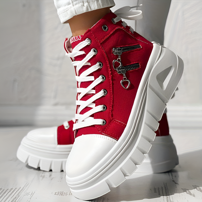 Elin™ | Orthopaedic High-Top Denim Trainers