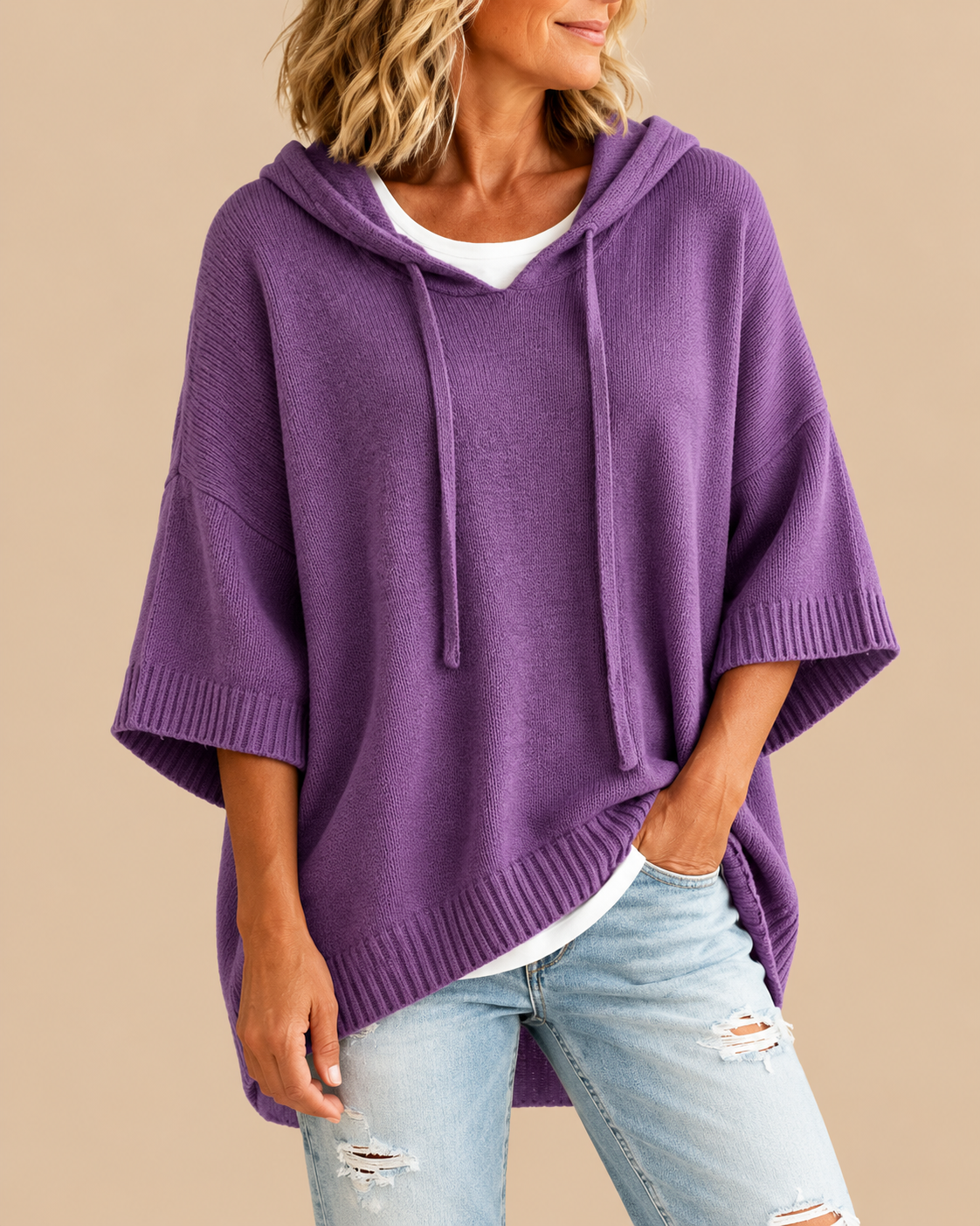 Sarah™ | Soft Hooded Poncho