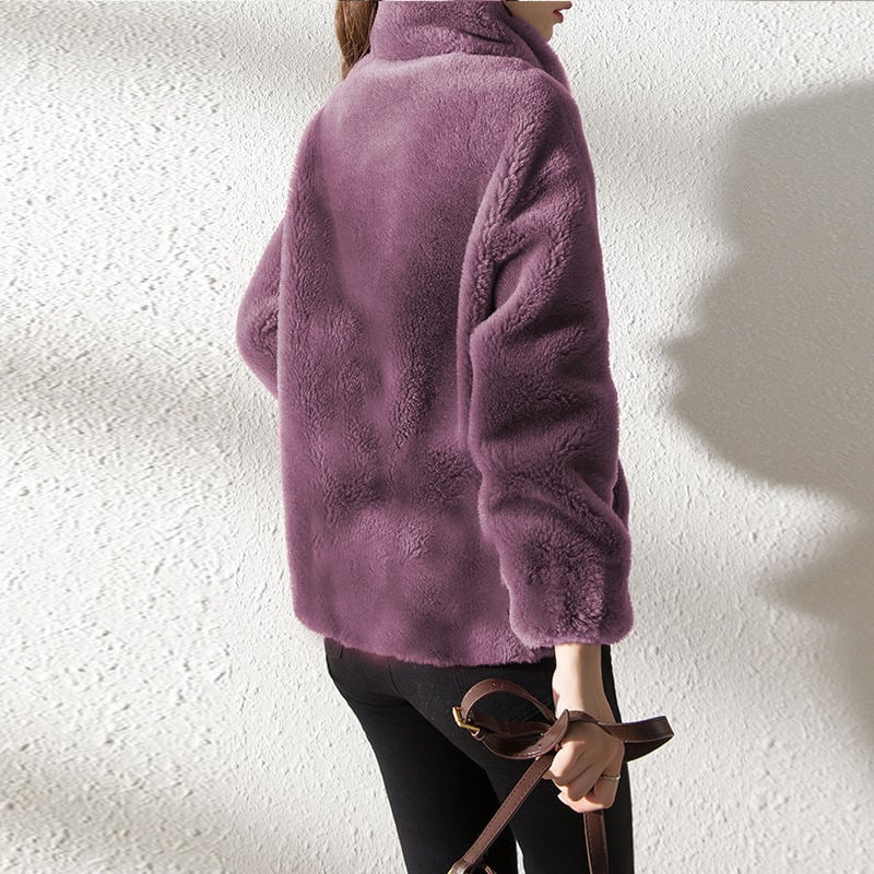 Tracey™ | Soft Teddy Jacket with Stand Collar 5