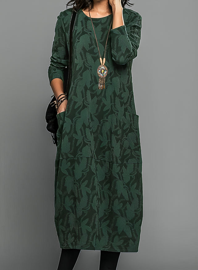 Rena™ | Comfortable Patterned Midi Dress